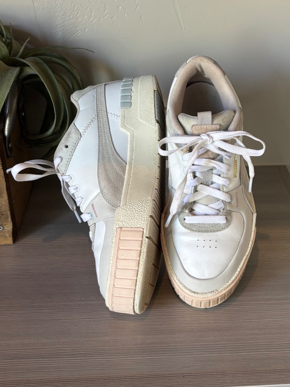 PUMA Cali Sports Mix White Running Sneaker Womens 6.5
